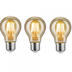 Paulmann No. 5075 Bundle 3xLED Vintage AGL 6W E27 Goldlicht dimmbar