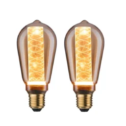 Paulmann No. 5068 Bundle 2xLED Vintage Kolben ST64 4 Watt E27 Gold Spiralmuster