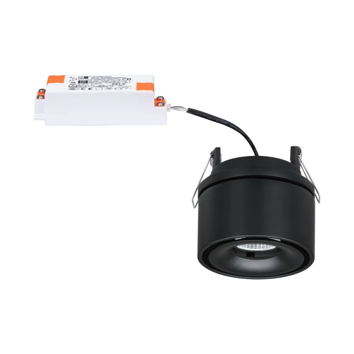 Paulmann No. 93370 Einbauleuchte LED Spircle Schwarz matt 8W 3000K 36°