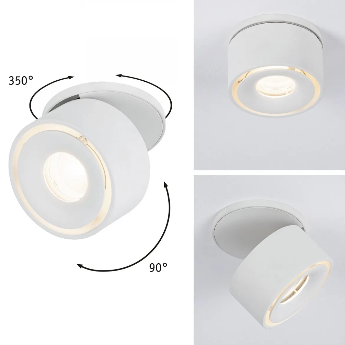 Paulmann No. 93372 Einbauleuchte LED Spircle Weiß matt 8W 3000K 36°