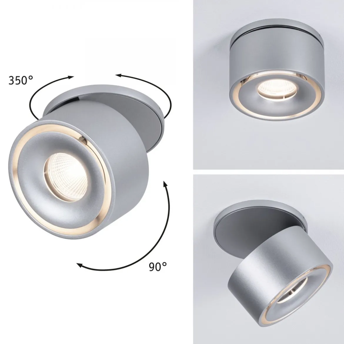 Paulmann No. 93374 Einbauleuchte LED Spircle Chrom matt 8W 3000K 36°