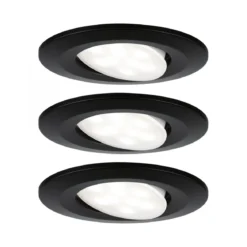 Paulmann No. 99991 Einbauleuchte LED Calla IP65 rund 3er-Set 4000K schwarz