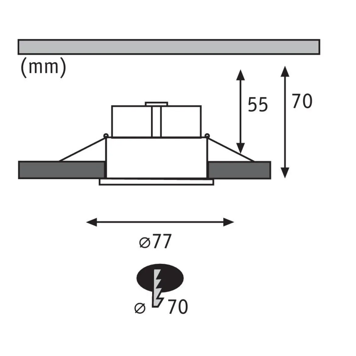 Paulmann No. 93416 Einbauleuchte LED Cymbal Weiß matt blendfrei dimmbar
