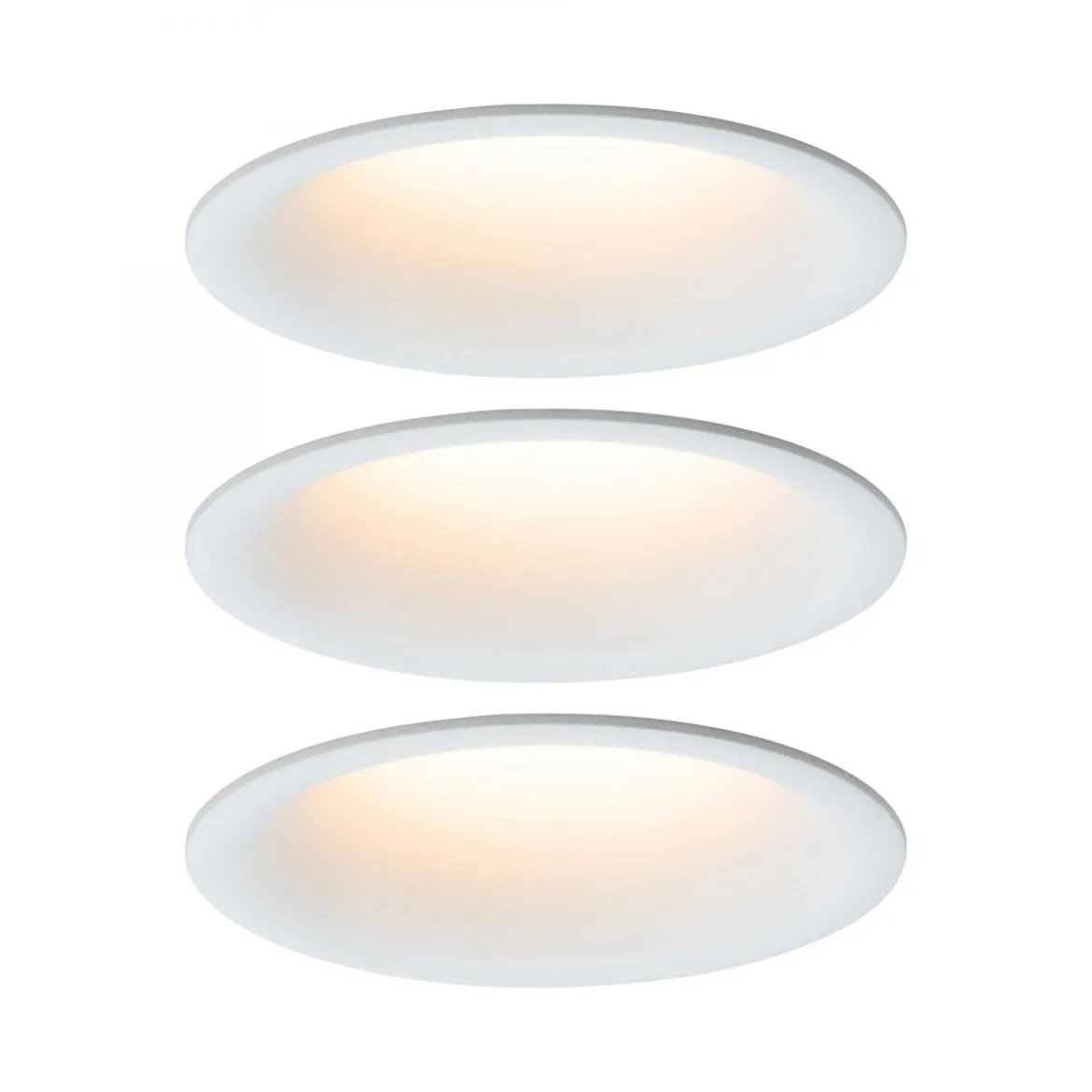 Paulmann No. 93419 Einbauleuchte LED Cymbal 3-Set Weiß matt blendfrei dimmbar