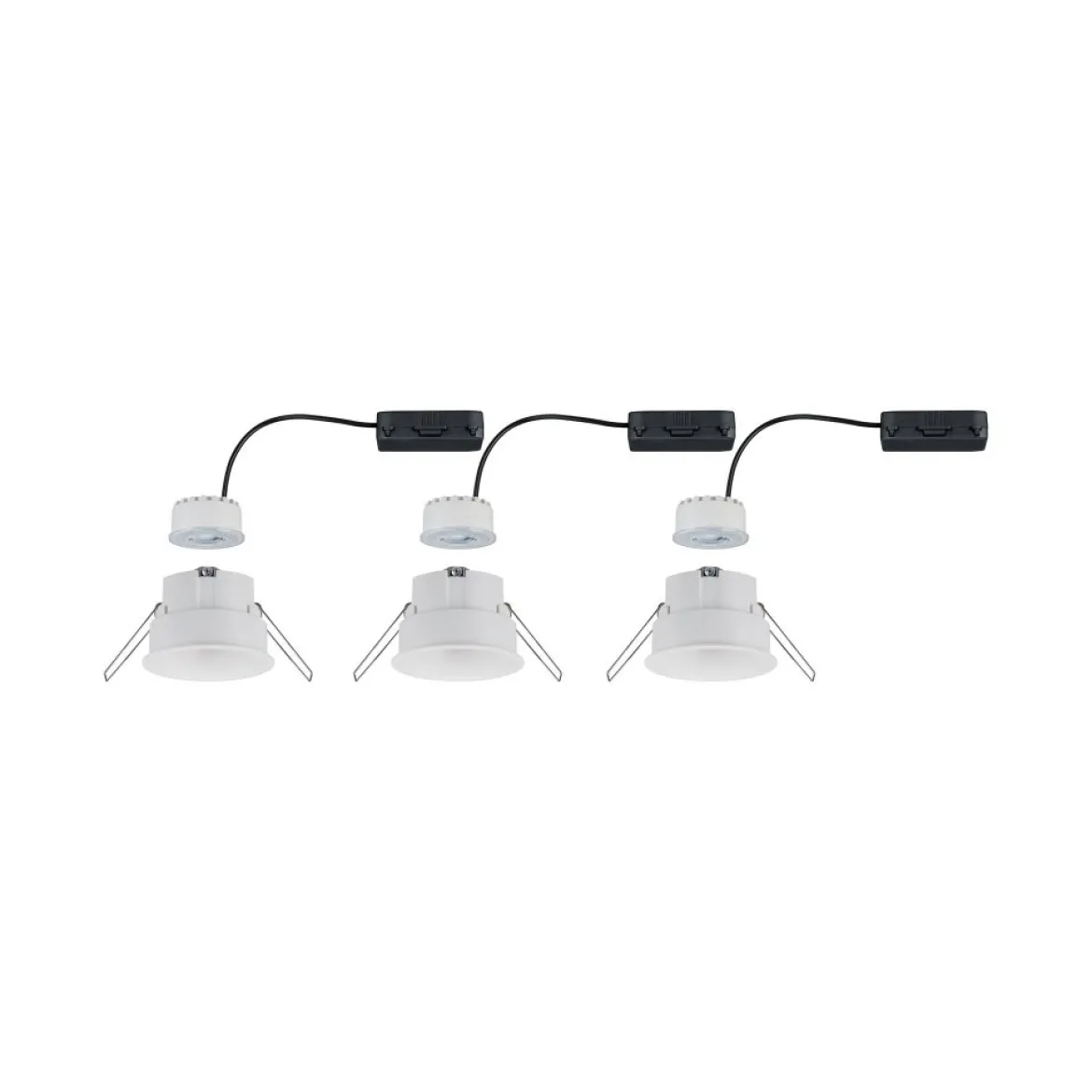 Paulmann No. 93419 Einbauleuchte LED Cymbal 3-Set Weiß matt blendfrei dimmbar