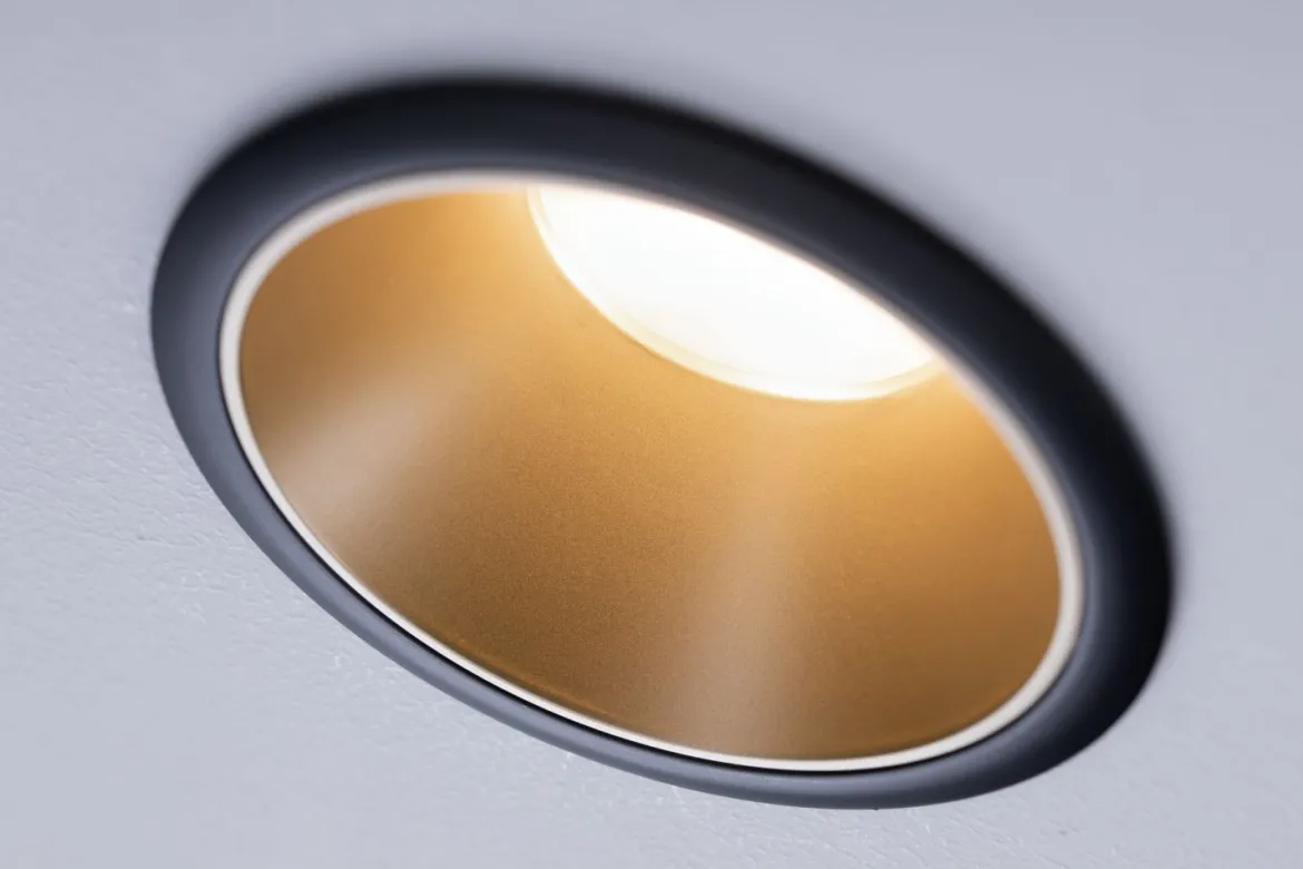 Paulmann No. 93403 Einbauleuchte LED Cole Gold matt Schwarz 3-Step dimmbar 2700K