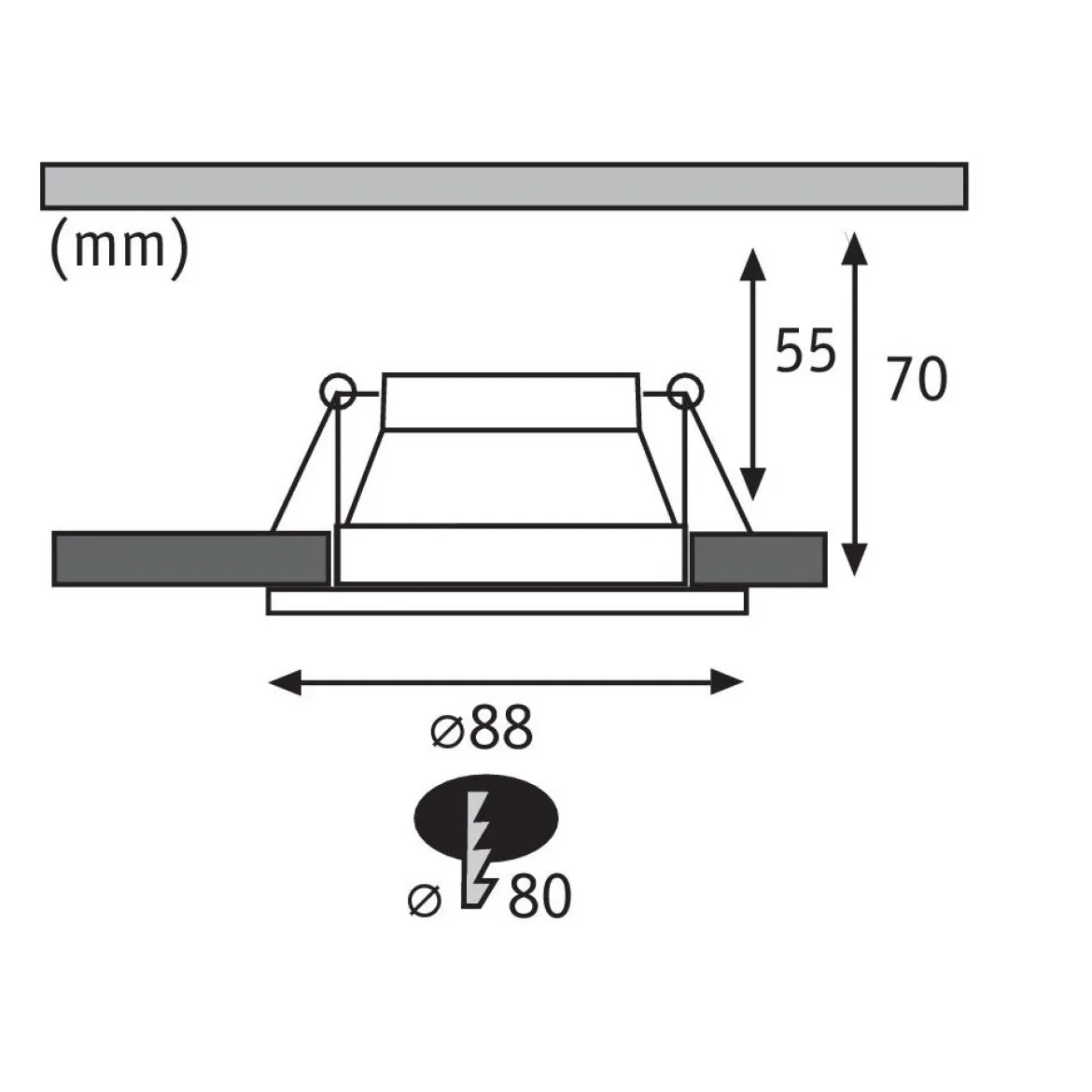 Paulmann No. 93405 Einbauleuchte LED Cole Weiß Gold 3-Step dimmbar 2700K