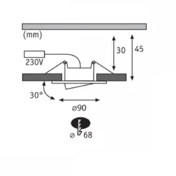 Paulmann No. 99923 Einbauleuchte LED Calla rund 10x6W Chrom matt schwenkbar