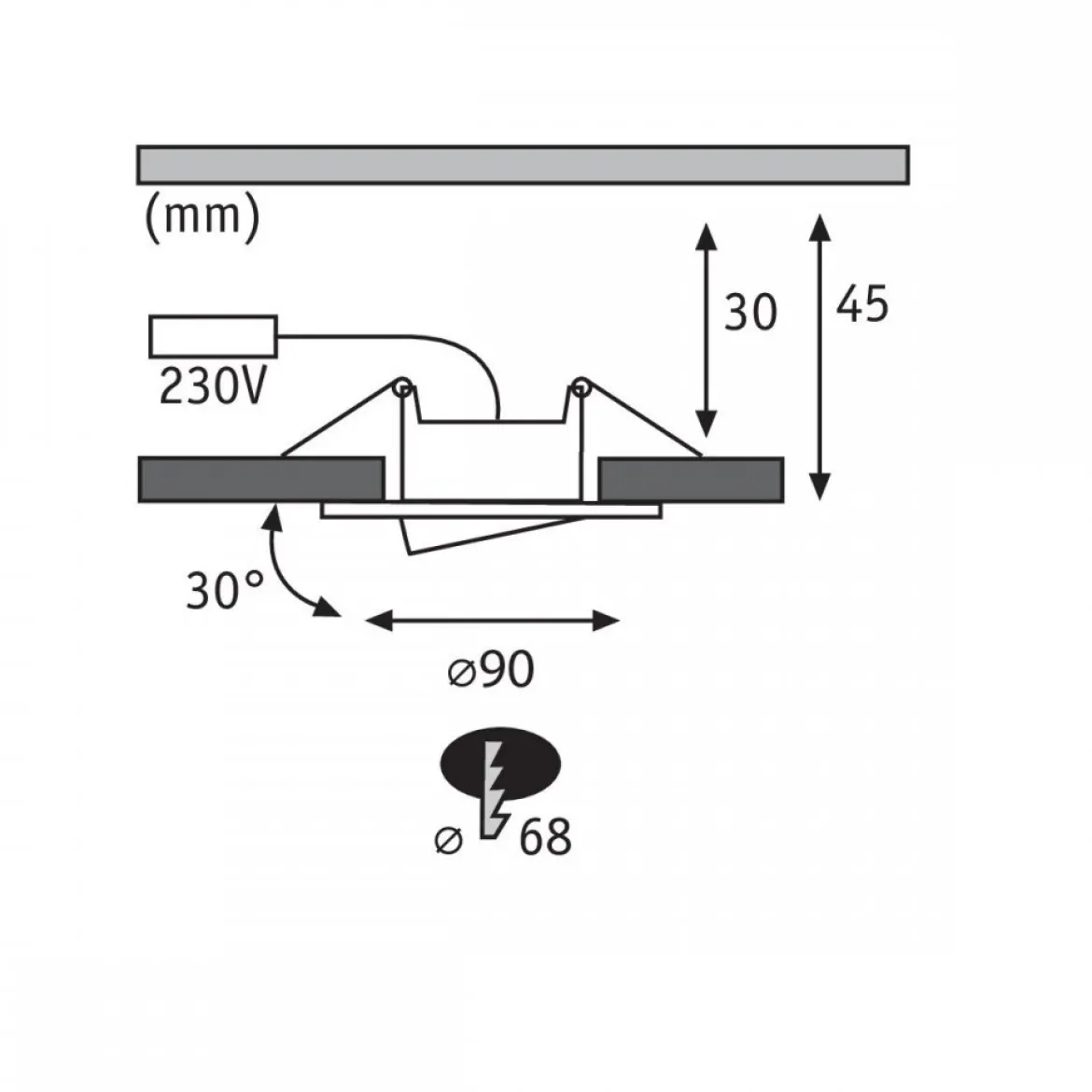 Paulmann No. 99923 Einbauleuchte LED Calla rund 10x6W Chrom matt schwenkbar