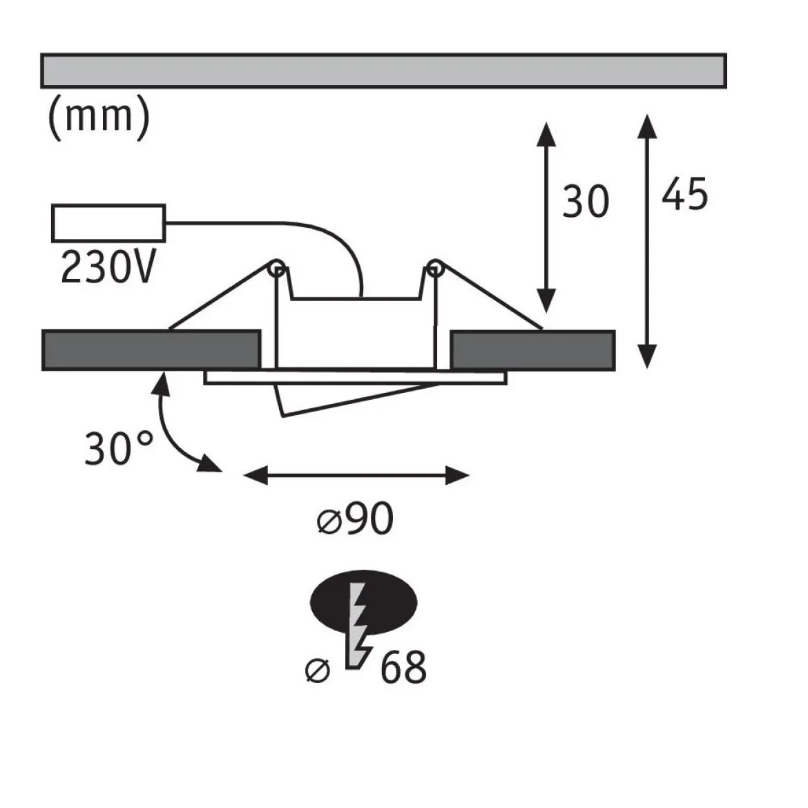 Paulmann No. 99924 Einbauleuchte LED Calla rund 10er-Set Weiß matt schwenkbar