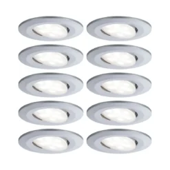 Paulmann No. 99925 Einbauleuchte LED Calla rund 10er-Set Chrom matt schwenkbar