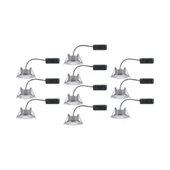Paulmann No. 99925 Einbauleuchte LED Calla rund 10er-Set Chrom matt schwenkbar