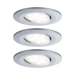 Paulmann No. 99929 Einbauleuchte LED Calla rund 3x6W Chrom matt schwenkbar