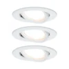 Paulmann No. 93875 Einbauleuchte LED Coin Slim IP23 rund Weiß 3er-Set dimmbar und schwenkbar