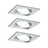 Paulmann No. 93492 Einbauleuchte LED Coin Nova eckig 6W Alu gedreht 3-Stufen dimmbar