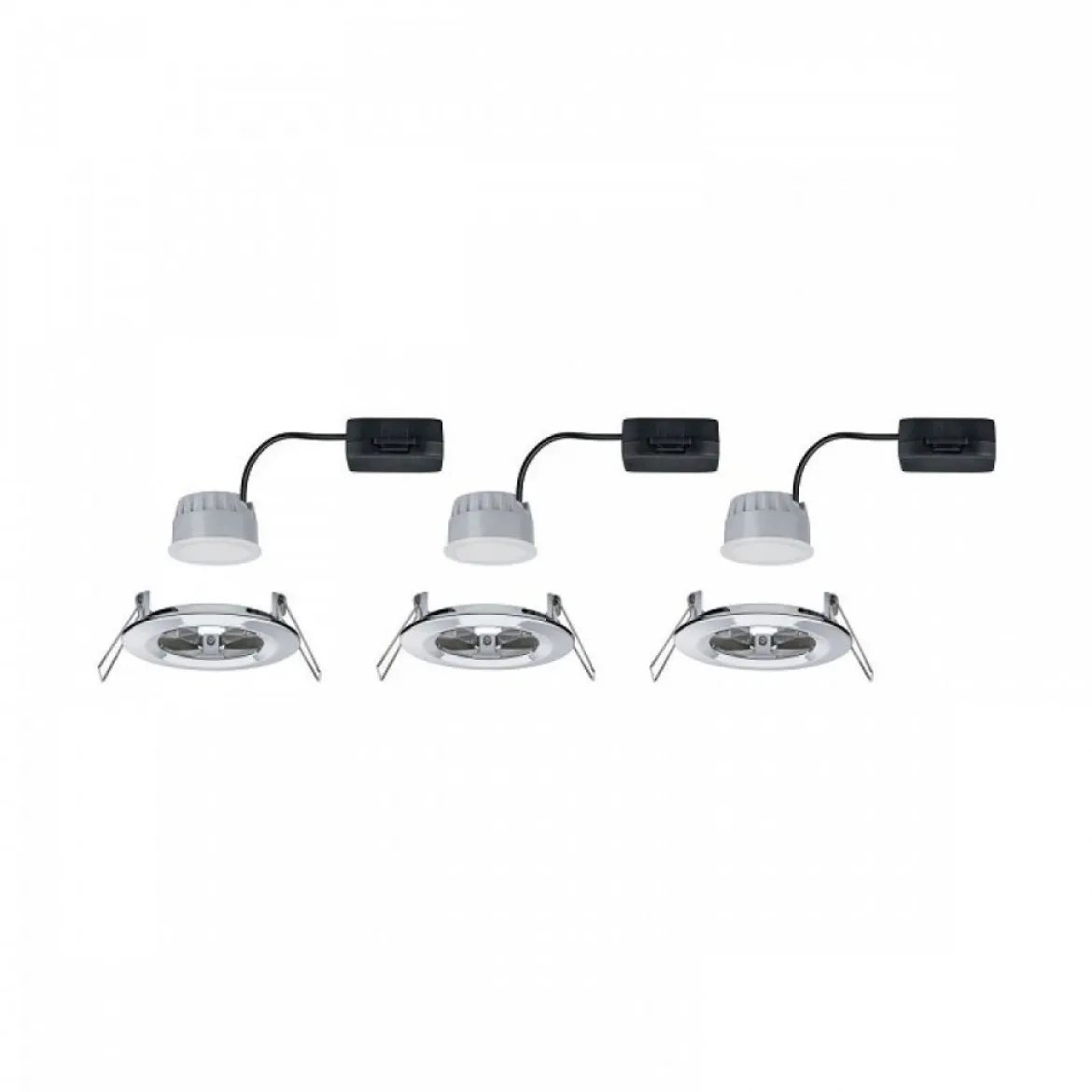 Paulmann No. 93499 Einbauleuchte LED Coin Nova rund 6W Chrom 3-Stufen dimmbar IP44