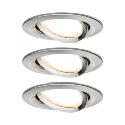 Paulmann No. 93878 Einbauleuchte LED Coin Slim IP23 rund Eisen 3er-Set dimmbar