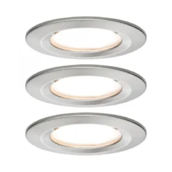 Paulmann No. 93873 Einbauleuchte LED Coin Slim IP44 rund 6W Eisen 3er-Set dimmbar