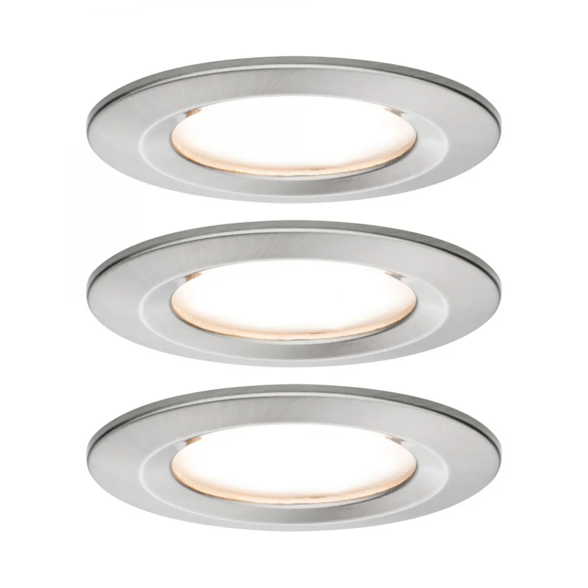 Paulmann No. 93873 Einbauleuchte LED Coin Slim IP44 rund 6W Eisen 3er-Set dimmbar