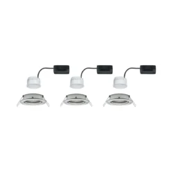 Paulmann No. 93447 Einbauleuchte LED Coin Nova 3er-Set rund 6W Eisen schwenkbar