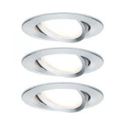 Paulmann No. 93451 Einbauleuchte LED Coin Nova 3er-Set rund 6W Alu gedreht schwenkbar