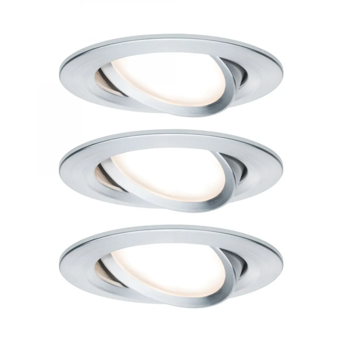 Paulmann No. 93487 Einbauleuchte LED Coin Nova rund 6W Alu gedreht 3-Stufen dimmbar