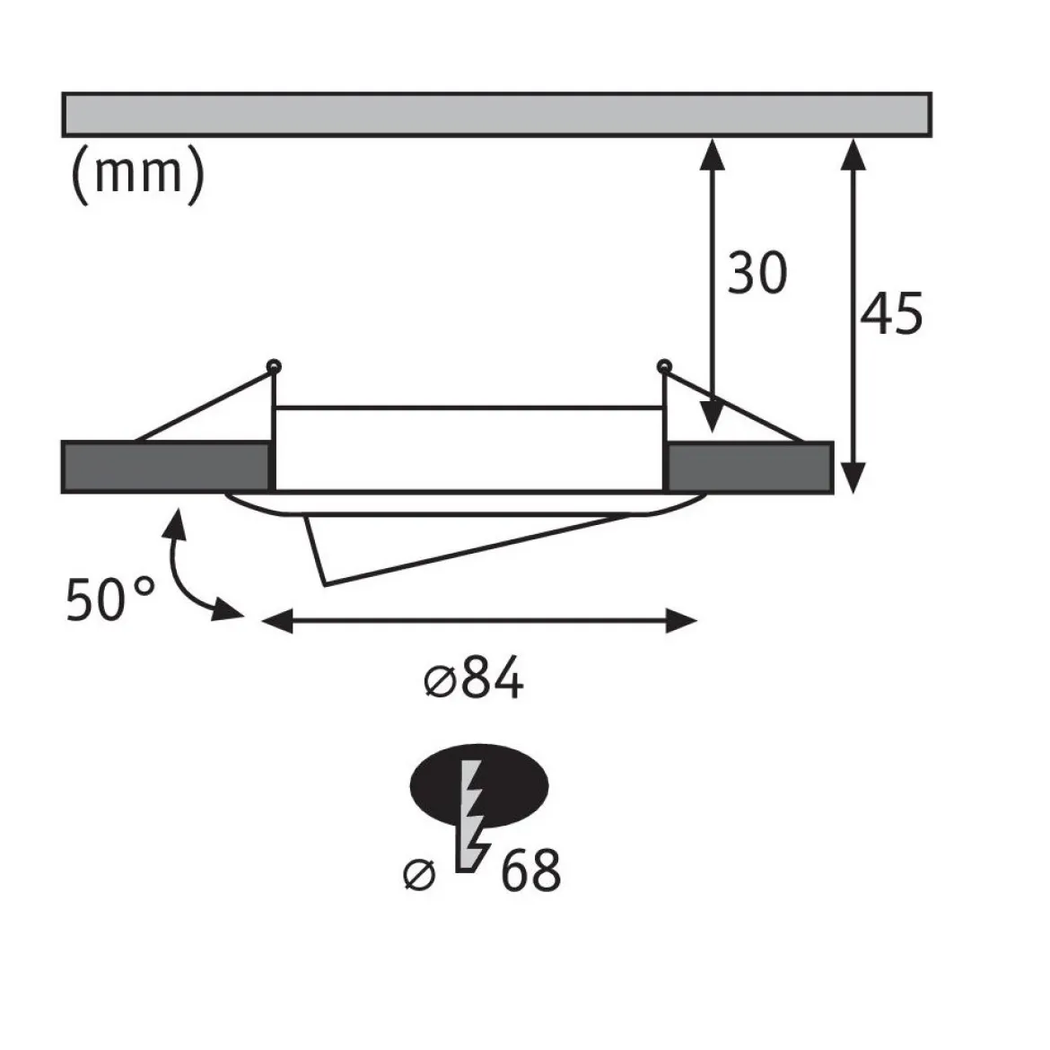 Paulmann No. 93488 Einbauleuchte LED Coin Nova rund 470lm Chrom 3-Stufen dimmbar