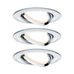 Paulmann No. 93488 Einbauleuchte LED Coin Nova rund 470lm Chrom 3-Stufen dimmbar