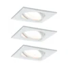 Paulmann No. 93490 Einbauleuchte LED Coin Nova eckig 6W Weiß matt 3-Stufen dimmbar