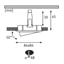 Paulmann No. 93490 Einbauleuchte LED Coin Nova eckig 6W Weiß matt 3-Stufen dimmbar