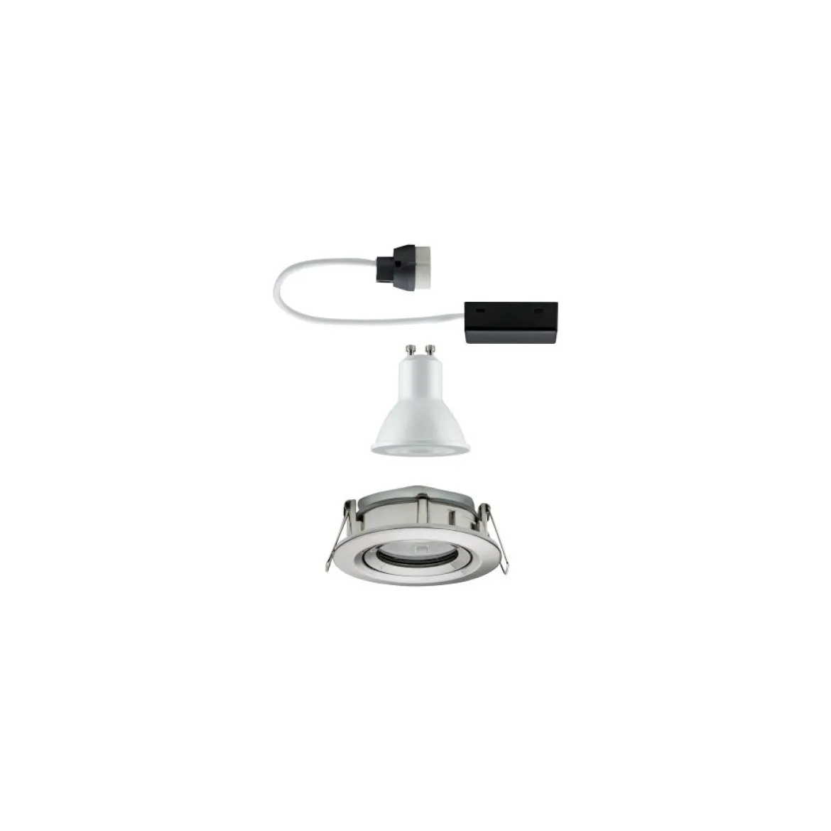 Paulmann No. 92899 Einbauleuchte LED Nova IP65 rund 7W GU10 Eisen 1er-Set schwenkbar