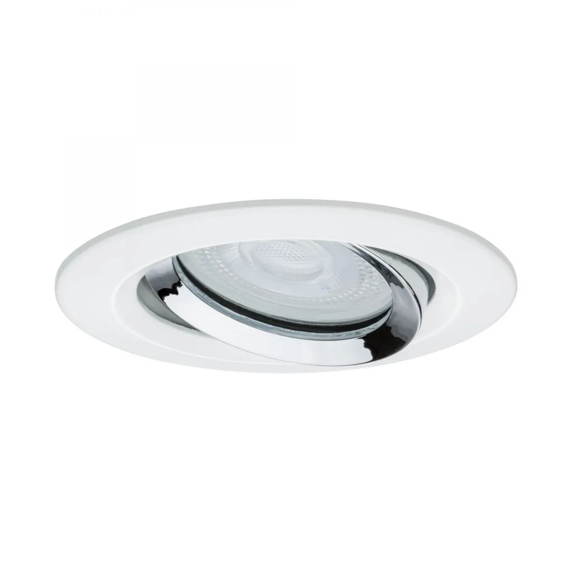 Paulmann No. 92903 Einbauleuchte LED Nova IP65 rund 7W GU10 Weiß, Chrom 1er-Set schwenkbar