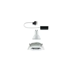 Paulmann No. 92903 Einbauleuchte LED Nova IP65 rund 7W GU10 Weiß, Chrom 1er-Set schwenkbar