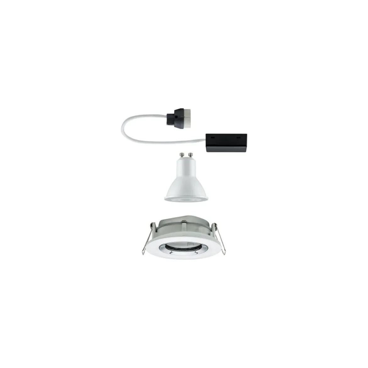 Paulmann No. 92903 Einbauleuchte LED Nova IP65 rund 7W GU10 Weiß, Chrom 1er-Set schwenkbar