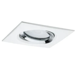 Paulmann No. 93664 Einbauleuchte LED Nova IP65 eckig max. 35W Weiß, Chrom 1er-Set schwenkbar
