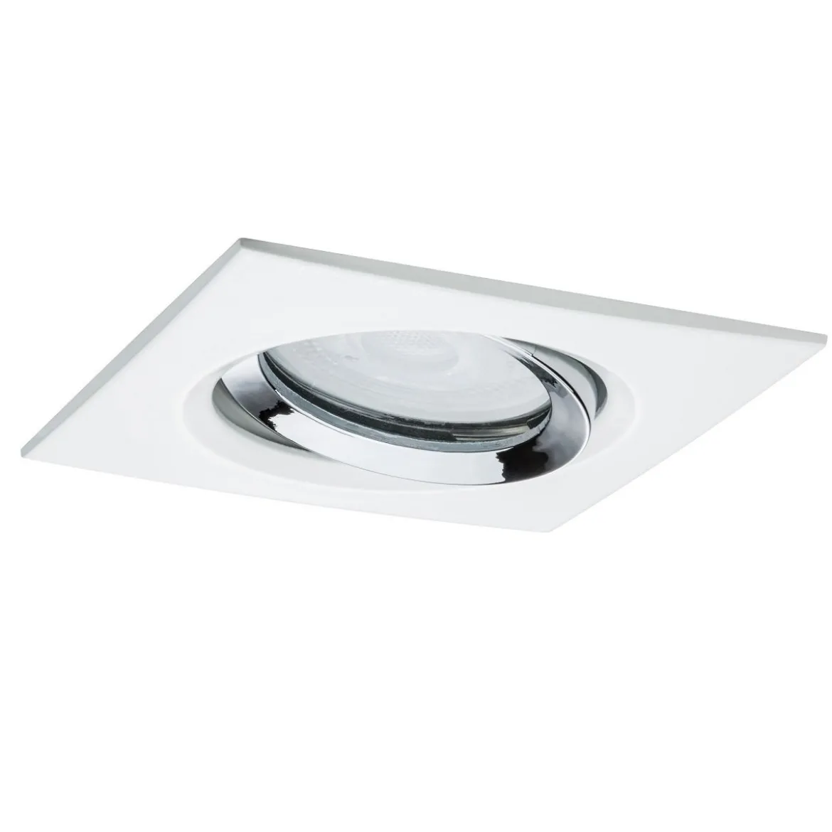 Paulmann No. 93664 Einbauleuchte LED Nova IP65 eckig max. 35W Weiß, Chrom 1er-Set schwenkbar