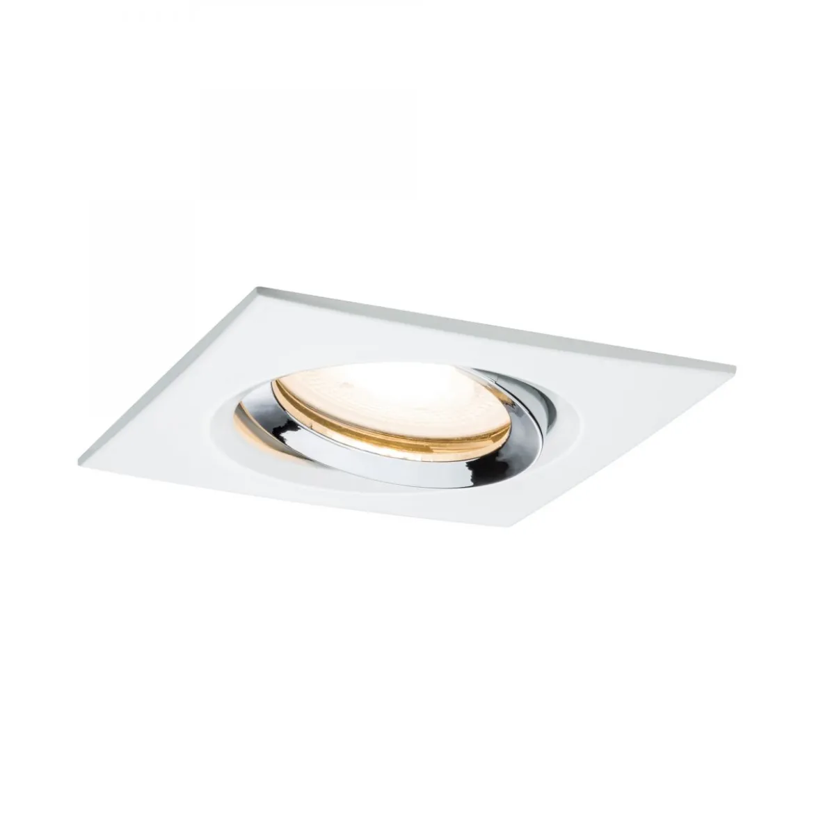 Paulmann No. 93664 Einbauleuchte LED Nova IP65 eckig max. 35W Weiß, Chrom 1er-Set schwenkbar