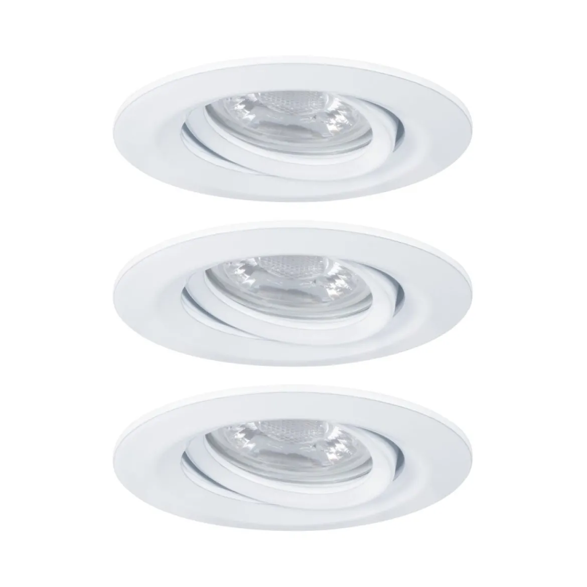 Paulmann No. 92971 Einbauleuchte Nova mini Plus EasyDim schwenkbar 3x4,2W 2.700K Weiß
