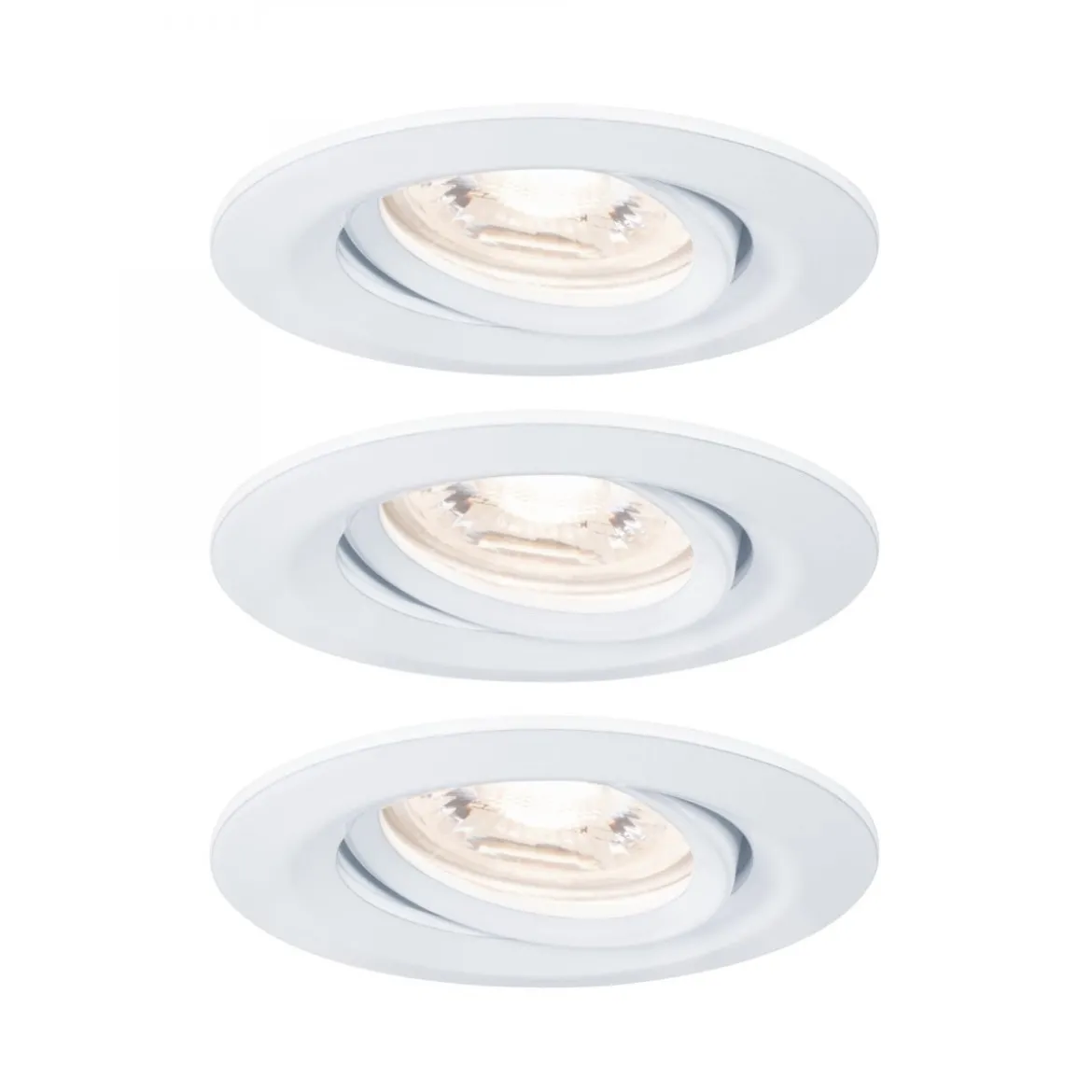 Paulmann No. 92971 Einbauleuchte Nova mini Plus EasyDim schwenkbar 3x4,2W 2.700K Weiß