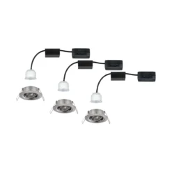 Paulmann No. 92973 Einbauleuchte Nova mini Plus EasyDim schwenkbar 3x4,2W 2.700K Eisen