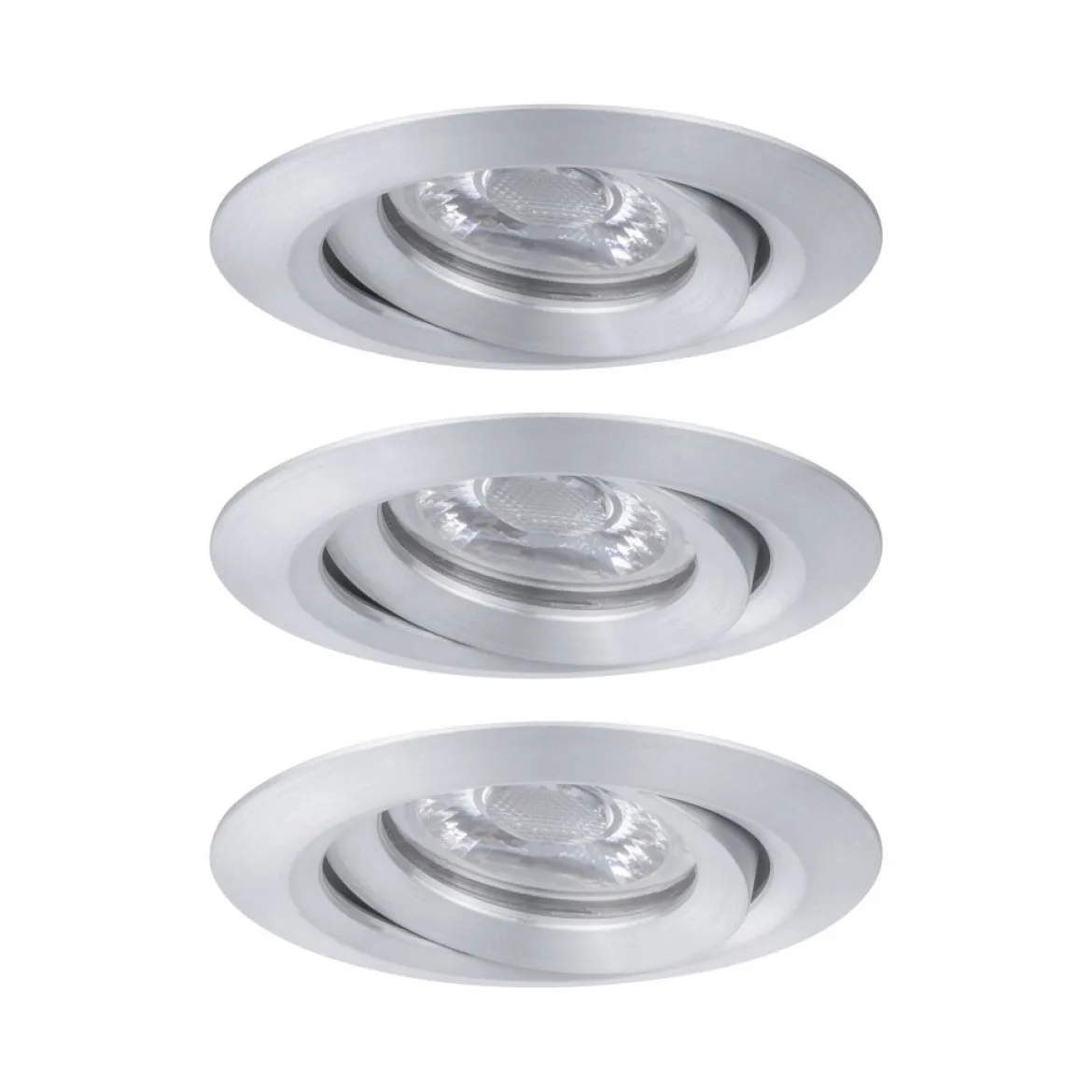 Paulmann No. 92975 Einbauleuchte Nova mini Plus EasyDim schwenkbar 3x4,2W 2.700K Alu
