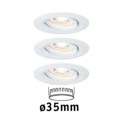 Paulmann No. 94293 Einbauleuchte Nova mini schwenkbar 3x4W 2.700K Weiß matt 230V