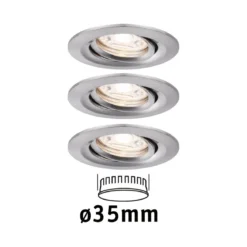 Paulmann No. 94295 Einbauleuchte Nova mini schwenkbar 3x4W 2.700K Eisen gebürstet 230V