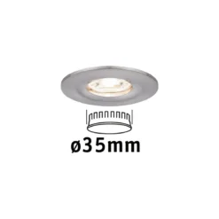 Paulmann No. 94300 Einbauleuchte Nova mini starr IP44 4W 2.700K Eisen gebürstet 230V