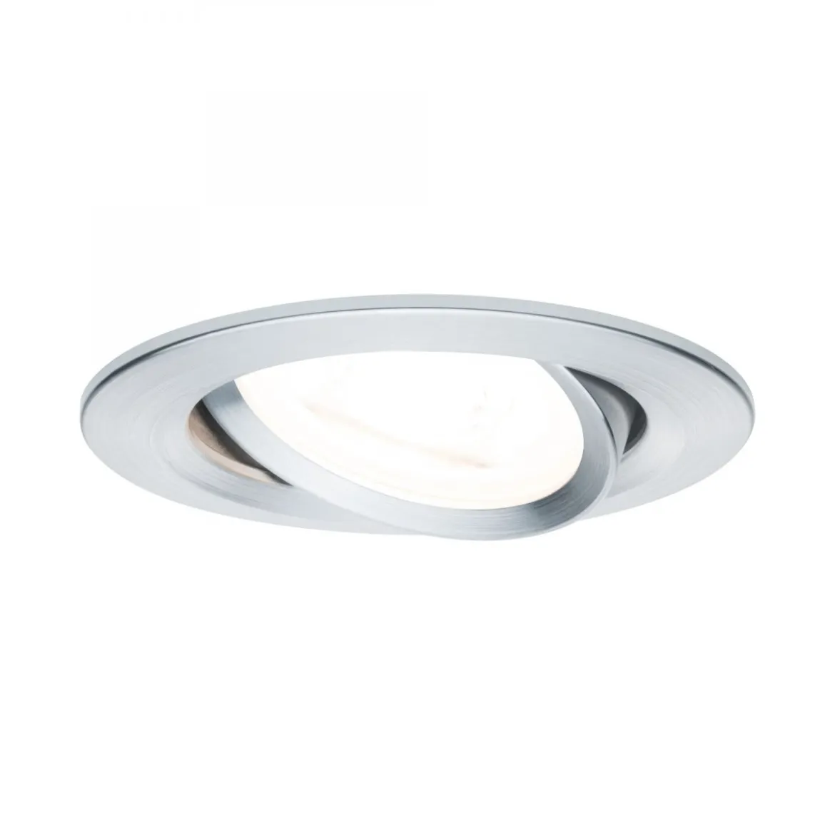 Paulmann No. 93640 Einbauleuchte Nova IP23 rund Alu gedreht 1er-Set, max. 35W GU10