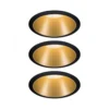 Paulmann No. 93404 Einbauleuchten Set LED Cole Gold Schwarz 3-Step dimmbar 2700K