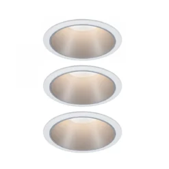 Paulmann No. 93410 Einbauleuchten Set LED Cole Weiß Silber 3-Step dimmbar 2700K