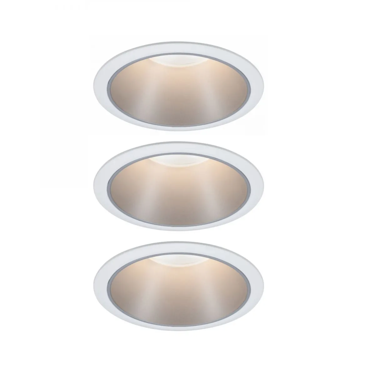 Paulmann No. 93410 Einbauleuchten Set LED Cole Weiß Silber 3-Step dimmbar 2700K