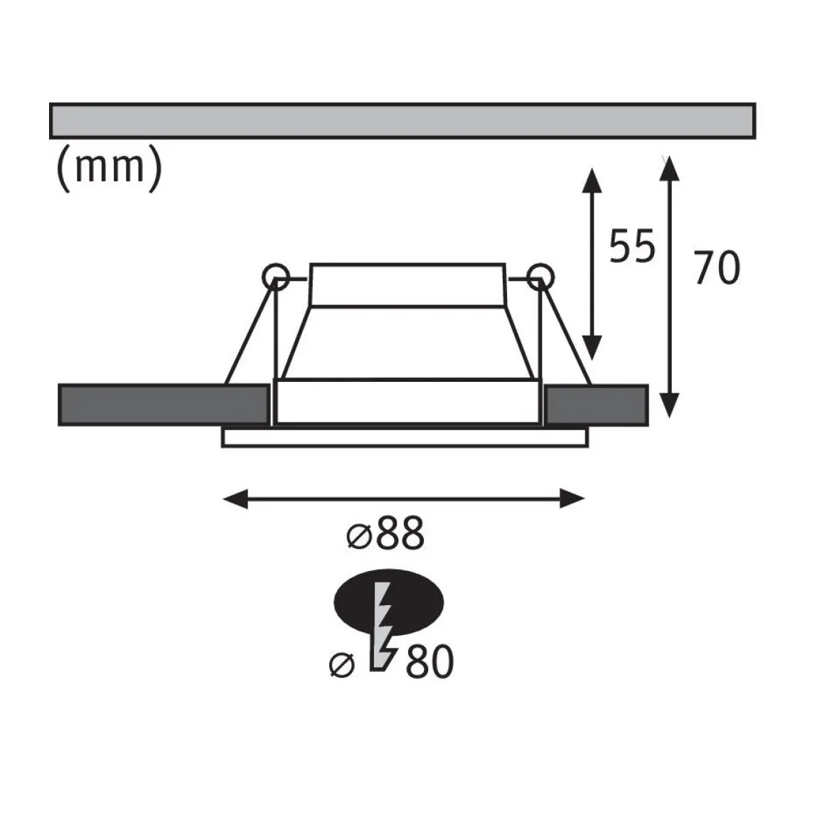 Paulmann No. 93410 Einbauleuchten Set LED Cole Weiß Silber 3-Step dimmbar 2700K