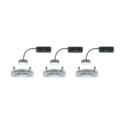 Paulmann No. 93680 Einbauleuchten Set LED Nova Plus 3x6W Alu dimmbar